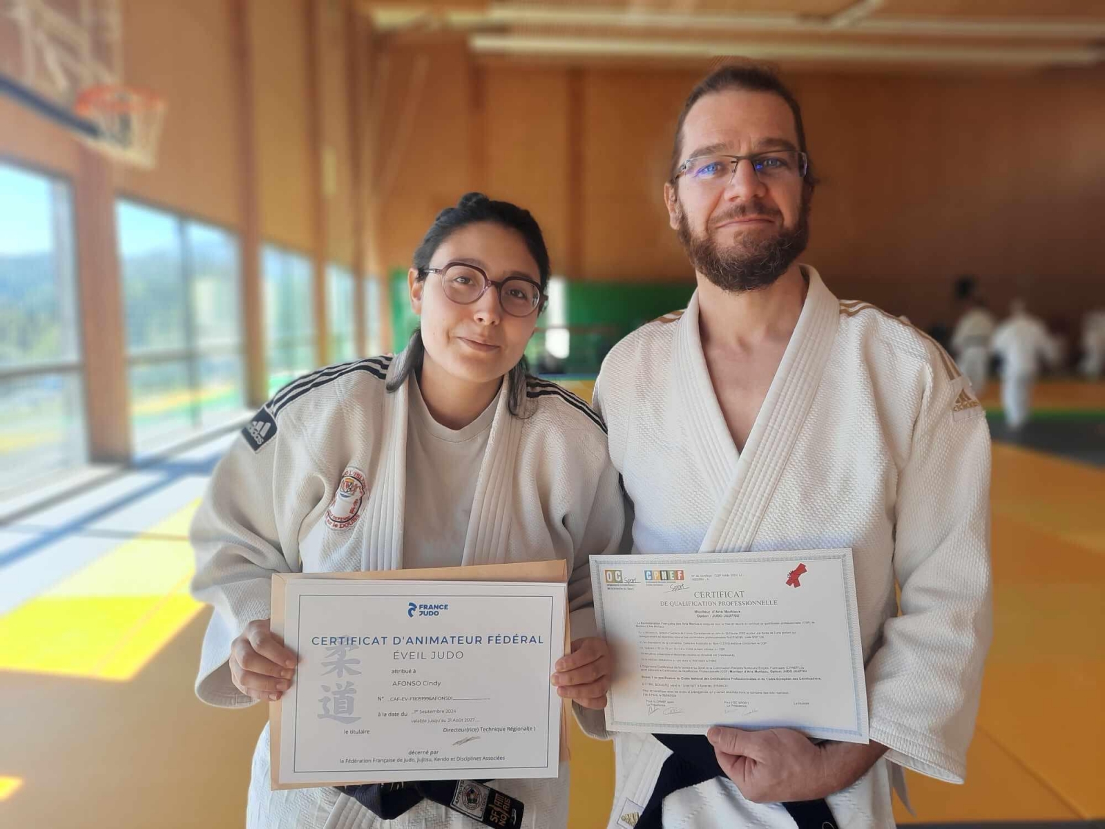 Remise des Diplômes CINDY et CYRIL le 16 09 2024