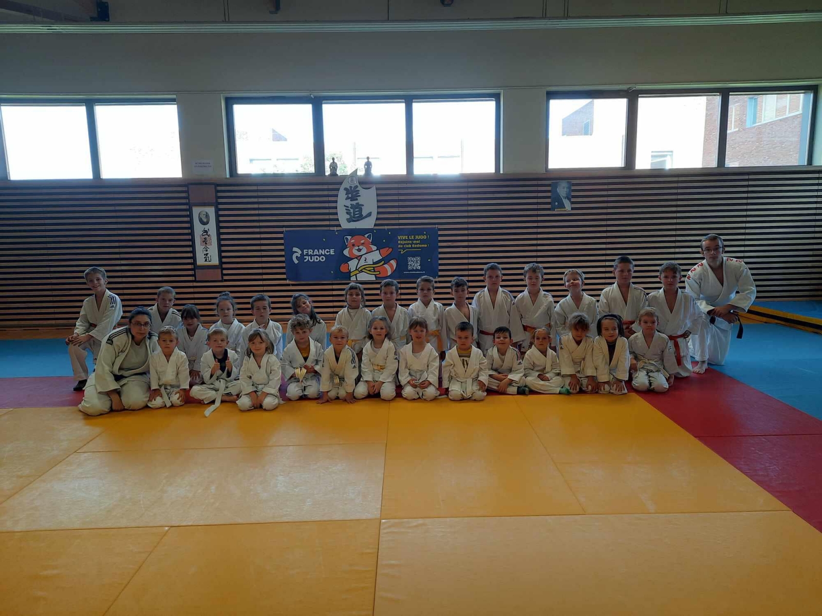 les jeunes judokas à la première séance le 11 septembre 2024